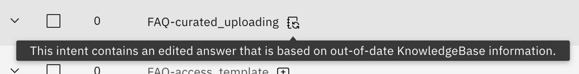 out of date data in kb