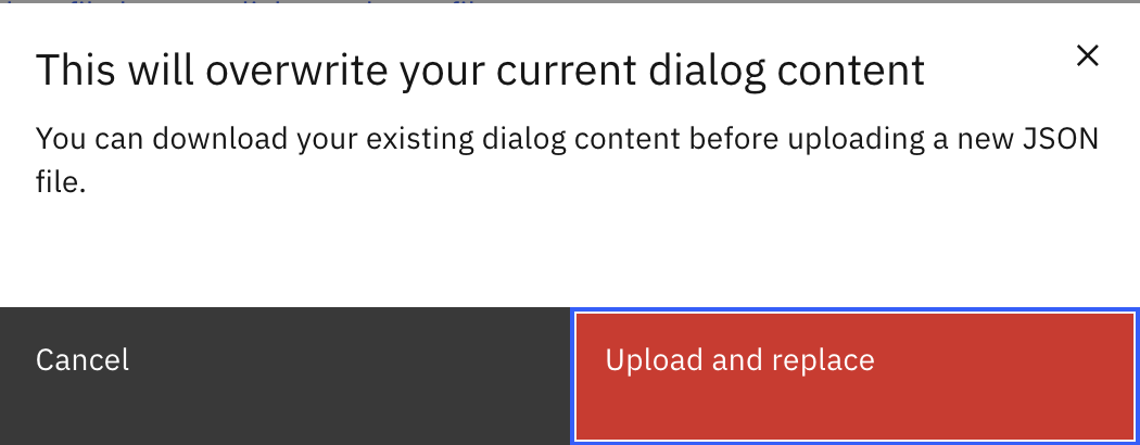 uploading warning